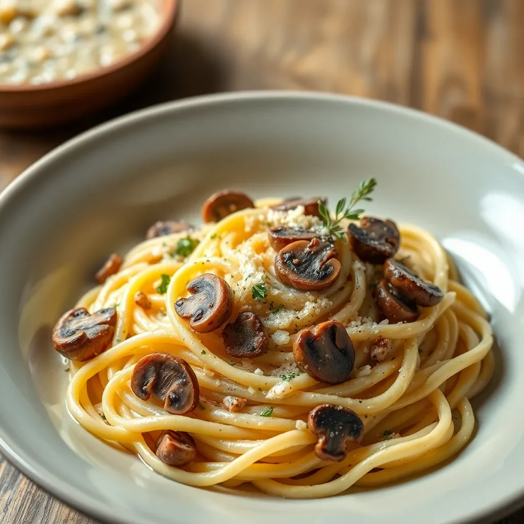 Creamy Mushroom Fettuccine
